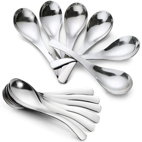 cleanerware 18 10 stainless steel 12 piece box soup spoon|Hiware 12.